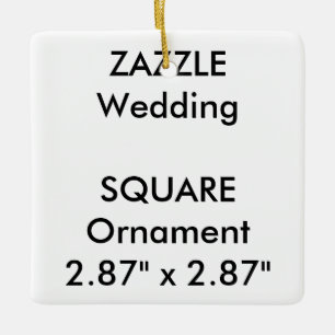 Wedding Custom SQUARE Hanging Ornament Decoration