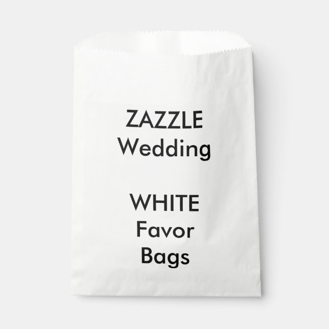 Wedding Custom WHITE Paper Favour Bag (Front)