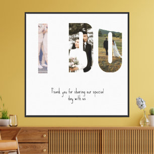 Wedding Customisable Thank You Memory Sign Board