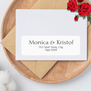 Wedding Customise Simple Black in Elegant White