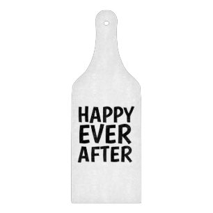 WEDDING CUTTING BOARD PADDLE, HAPPY EVER AFTER