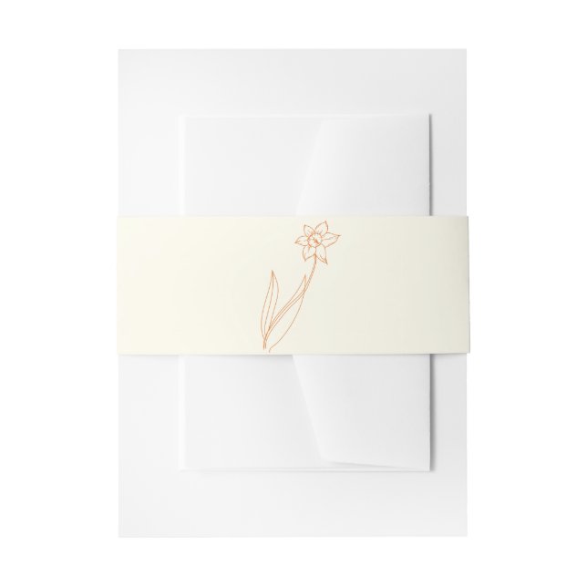 Wedding Daffodil Belly Band Invitation Belly Band (Front Example)