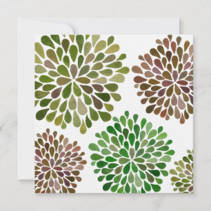 Wedding Dahlia Blossoms Custom Made Invitation