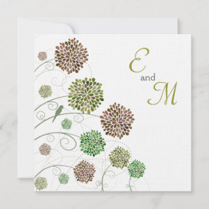Wedding Dahlia Whimsy Personalised Invitation