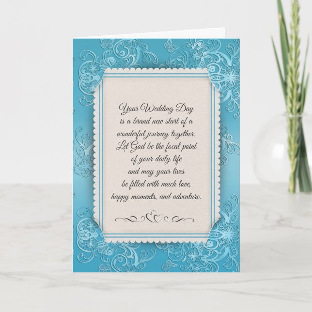 Wedding Damask For Newlyweds Card (Front)