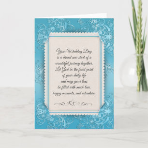 Wedding Damask For Newlyweds Card