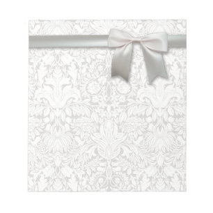 Wedding Damask Vintage White Wedding Old Lace Notepad