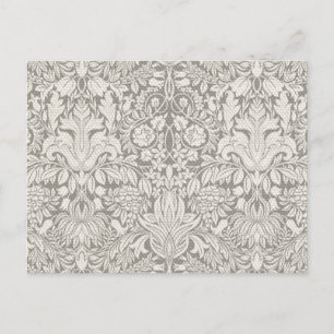 Wedding Damask Vintage White Wedding Old Lace Postcard