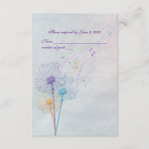 wedding dandelion and music RSVP