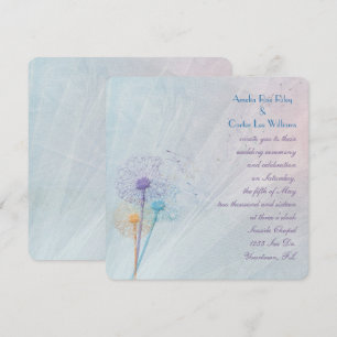 Wedding Dandelion Bouquet Invitation