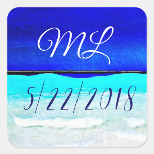 Wedding Date Bride and Groom Stickers