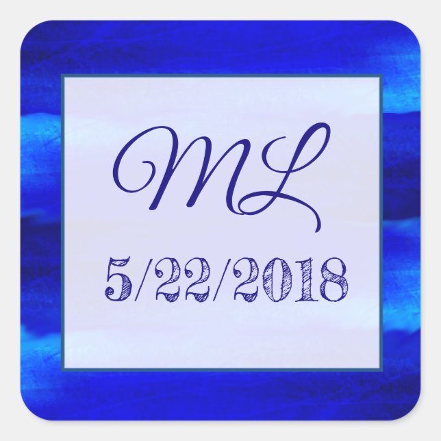 Wedding Date Bride and Groom Stickers (Front)