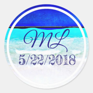 Wedding Date Bride and Groom Stickers