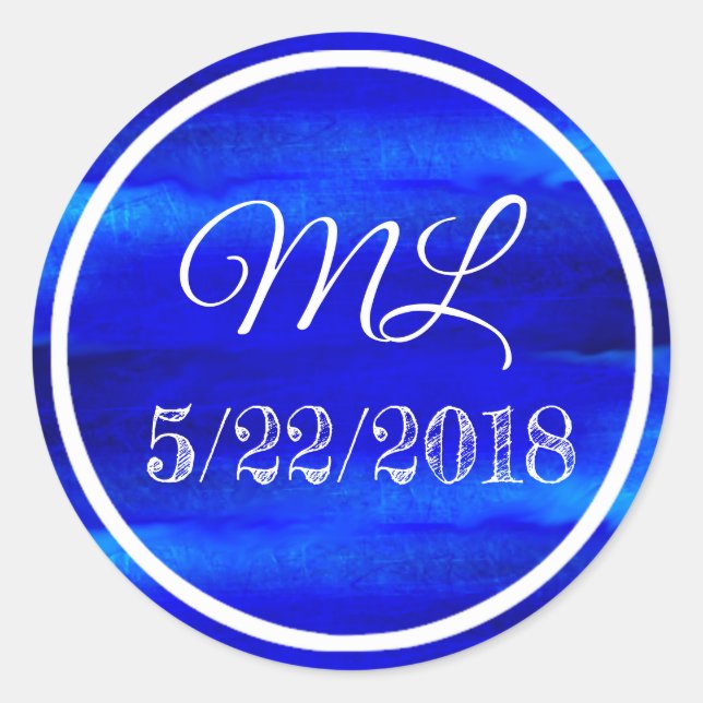 Wedding Date Bride and Groom Stickers (Front)