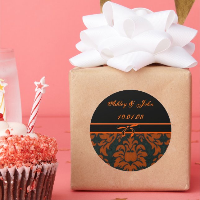 Wedding Date - Customised Classic Round Sticker (Party)