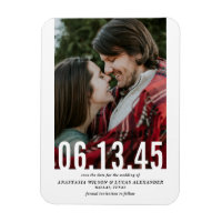 Wedding Date Cutout Vertical Photo Save the Date