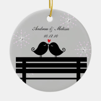 Wedding Date; Married Our First Christmas Ceramic Tree Decoration