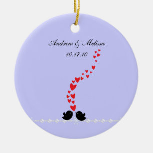 Wedding Date; Married Our First Christmas Ceramic Tree Decoration