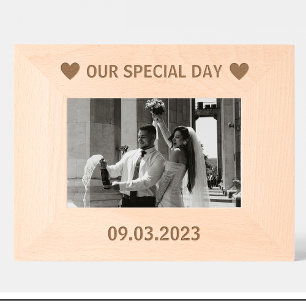 Wedding Date Personalised wooden picture frame