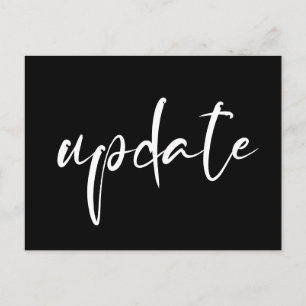 Wedding date update announcement postcard