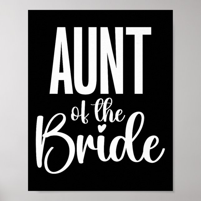 Wedding Day Aunt Of Bride Premium  Poster (Front)