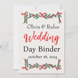 Wedding Day Binder Template Christmas invite