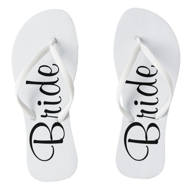 Wedding Day Bride Flip Flops (Footbed)