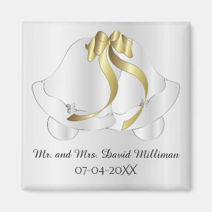 Wedding Day Bride / Groom Keepsake Magnet