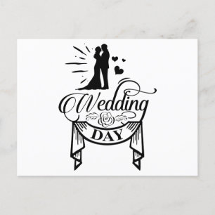 Wedding Day Bride & Groom Postcard