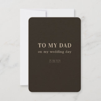 Wedding Day Card - Father/Dad