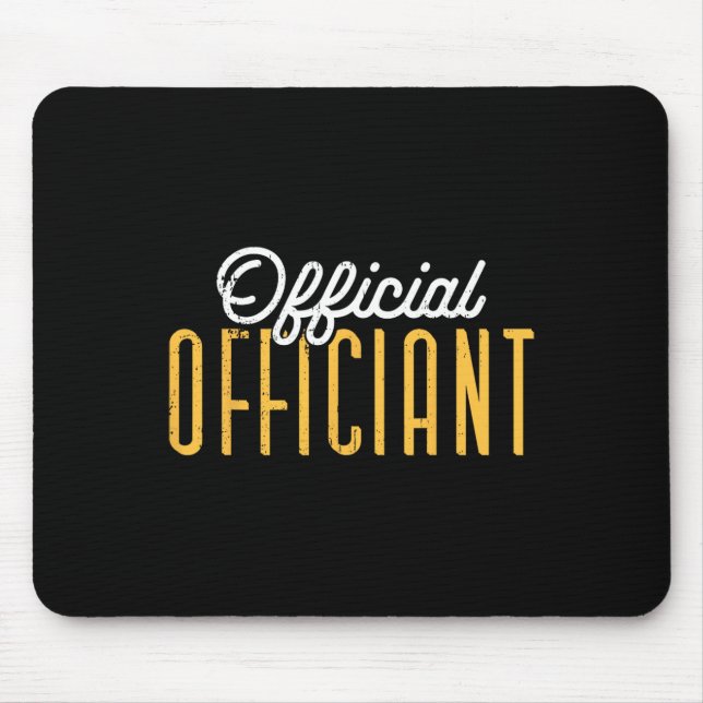 Wedding Day Clerical Officiant Ordained Minister C Mouse Mat (Front)