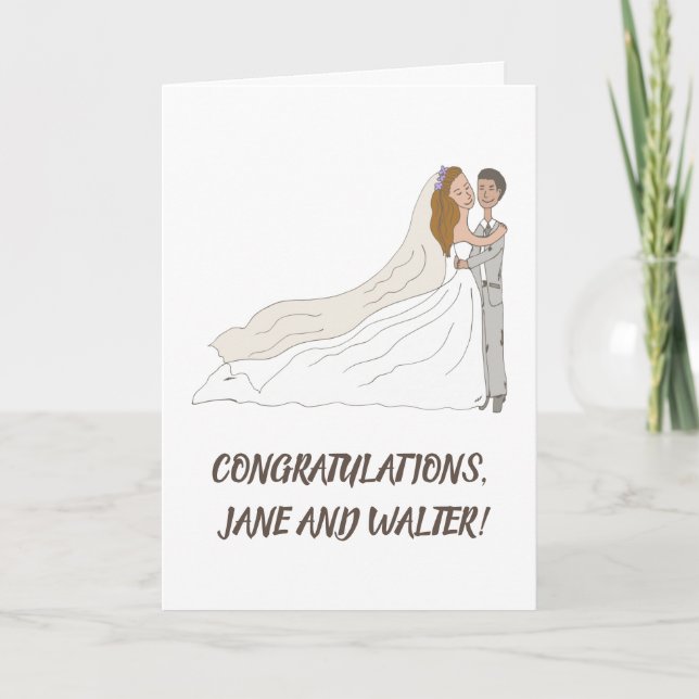 Wedding Day Congratulations Custom Card (Front)