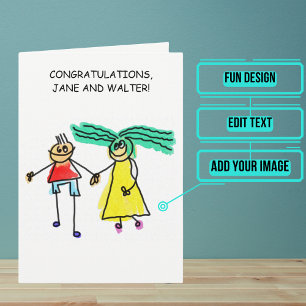 Wedding Day Congratulations Customised Card