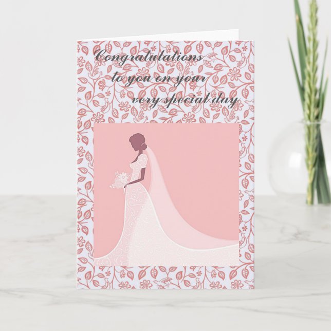 Wedding Day - Congratulations to the Bride Card (Front)