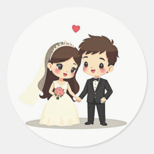 Wedding Day Couple Sticker