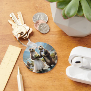 Wedding Day For Otters, Wedding Key Ring