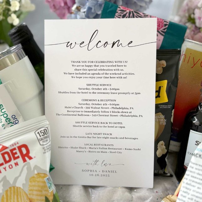 Wedding Day Icon Timeline Itinerary Welcome Letter (Creator Uploaded)