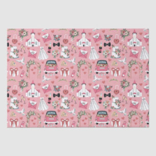 Wedding Day In Pink Tissue Paper