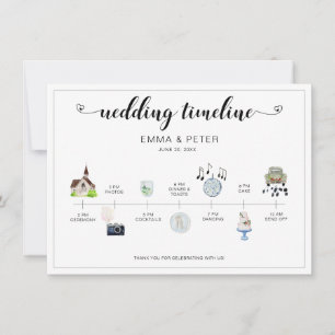 Wedding Day Itinerary Timeline Program