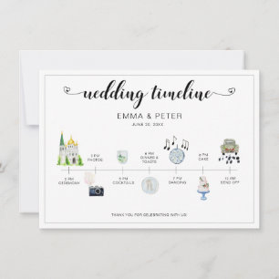 Wedding Day Itinerary Timeline Program