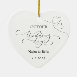 Wedding Day Keepsake - Marriage Christmas Ornament