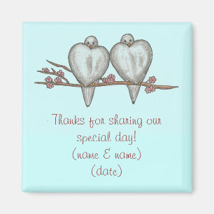 Wedding Day Lovebirds Magnet