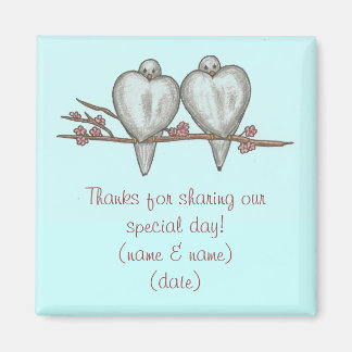 Wedding Day Lovebirds Magnet