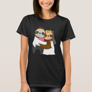 Wedding Day Married Sloth Whisperer Herbivore T-Shirt