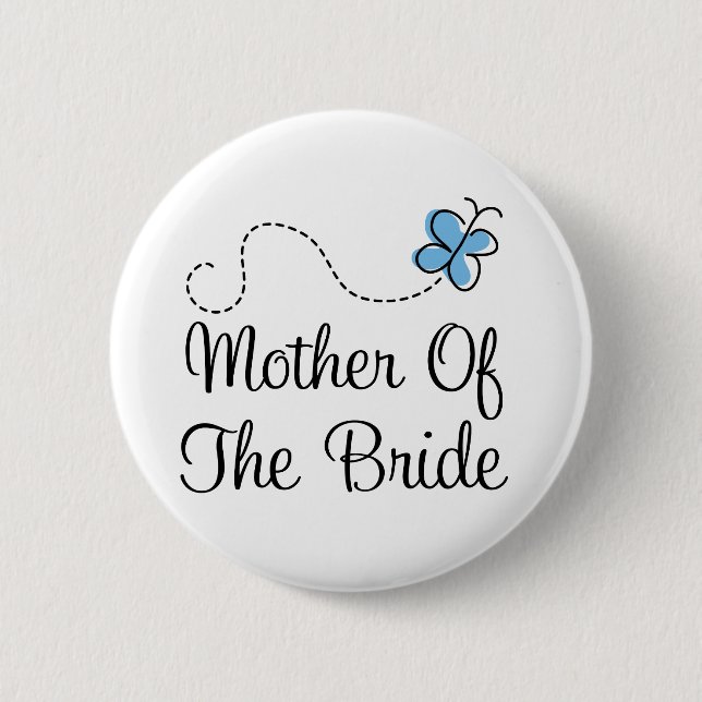 Wedding Day Mother Of  The Bride Blue Button (Front)