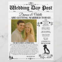 Wedding Day Newspaper / Flyer