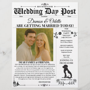 Wedding Day Newspaper / Flyer