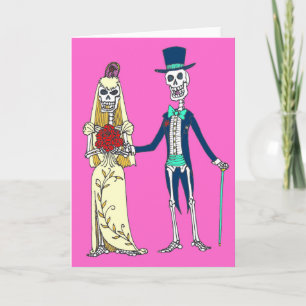 Wedding Day of the Dead Greeting Card
