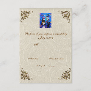 Wedding Day of the Dead Wedding RSVP