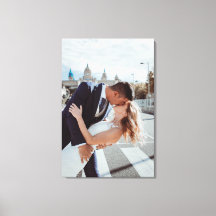 Wedding Day Personalised Photo Canvas Print